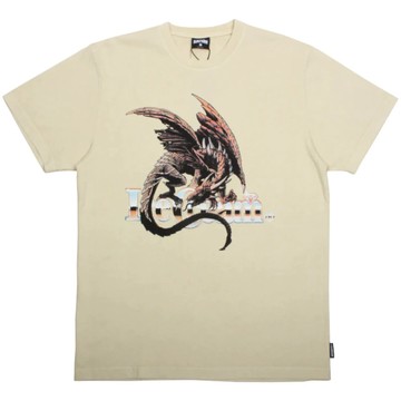 ICECREAM FIRE DRAKE SS KNIT TEE 復古水洗 短袖T恤 米白