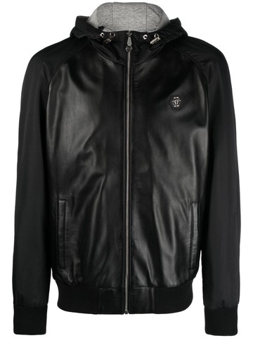 Philipp Plein Leather K-Way Jacket