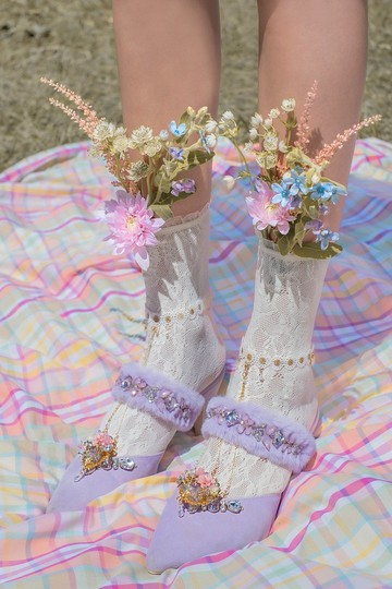 花鹿皇后兩用鞋夾套裝