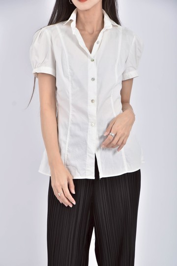 (S) united colors of benetton棉質白色短袖上衣