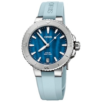 ORIS豪利時 Aquis 珍珠母貝 潛水機械腕錶 36.5mm/0173377704155-0741865FC