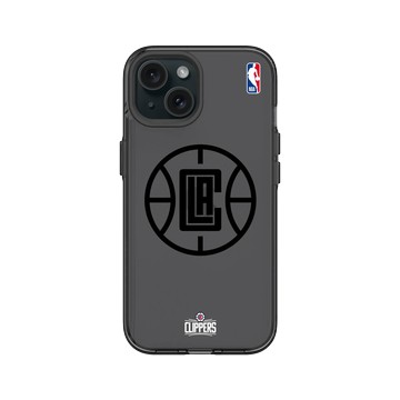 iPhone 15 Clear 酷墨灰 - NBA - B&W-洛杉磯快艇 L.A. Clippers B&W - Light