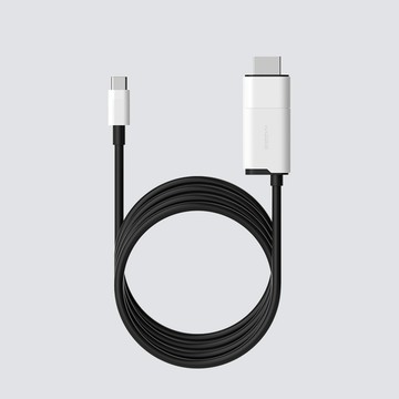 HAGiBiS 智能充電Type-C轉HDMI轉換器4K60Hz黑白色(SWC10BW-60H)