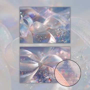 A4. 冬日驚喜. 白色緞帶