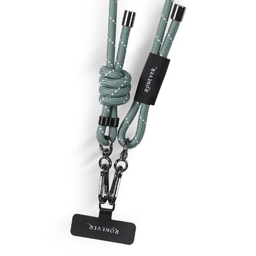 [RONEVER] 手機編織掛繩8mm/1.7M PD038-2 鼠尾草綠