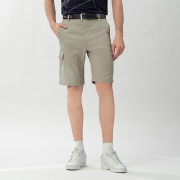 Pierre Cardin 男款 彈力工裝休閒短褲-卡其色 (5267966-82)