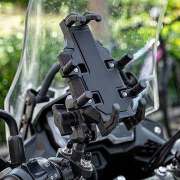 💖臺灣-熱賣💖摩托車手機支架電動車鋁合金底座導航手機支架減震騎行外賣推薦06i9