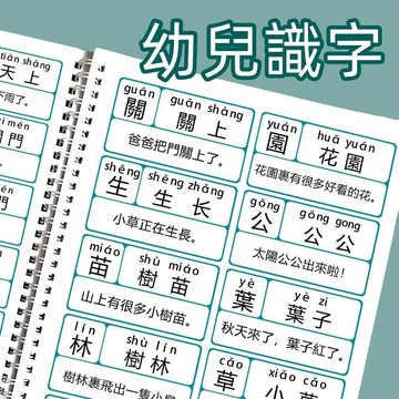 臺灣-出貨🔥繁體港版幼兒識字1300字卡片幼小銜接啓蒙學漢字配套練習識字卡片