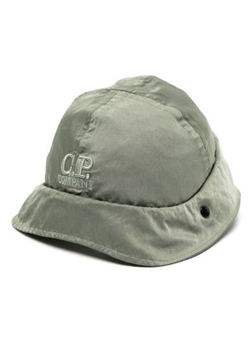 C.P. Company - logo-embroidered ear-flaps bucket hat - men - Polyamide - M - Green