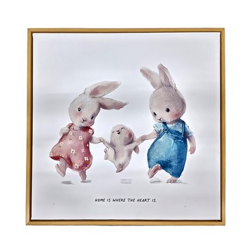 家是心之所向 木框 油畫布+松木內框  40 x 40cm  家是心之所向 + 木框
