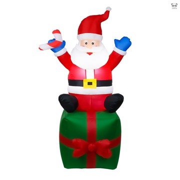 XF17008-1.8m/6FT IP4防水耶誕老人氣模 LED耶誕老人庭院裝飾充氣擺件帶地插防風繩 活動場地佈置道具