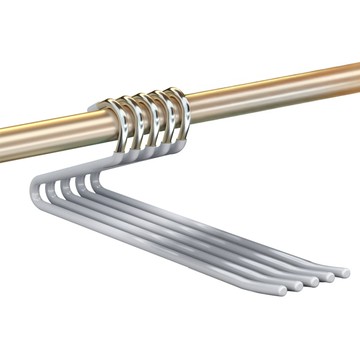 YUNMI 鵝型不銹鋼防滑褲架/衣櫃收納晾曬架5件組  35.5 x 12.8cm  灰色