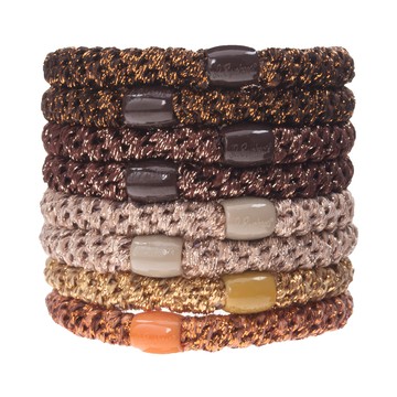 L. ERICKSON 彈力髮圈8入-粗版〈璀璨金〉