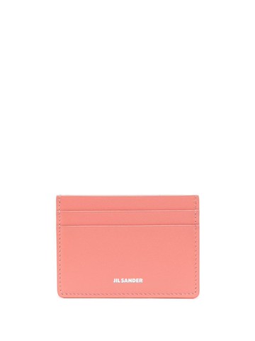 Jil Sander - logo-print leather cardholder - women - Calf Leather - One Size - Pink