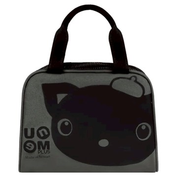 UnMe 餐袋 方便攜帶 超大容量 持久耐用 吸濕透氣 可愛印圖  1入  深灰  23cm-17cm-14cm