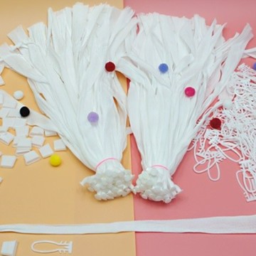 Isaac Company 禮物袋禮品包裝網袋 100個 + 包裝夾 100個  白色  1組