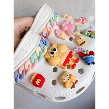 超大公仔卡通crocs洞洞鞋配飾可愛卡駱馳配件涼鞋扣鞋花diy裝飾扣