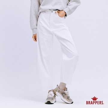 BRAPPERS 女款 Boy friend系列-高腰九分錐形牛仔褲-白