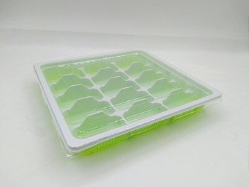 生熟餃子盒一次性凍餃子打包外賣餐盒20格帶蓋加厚打包盒商用餃盤【MJ10511】