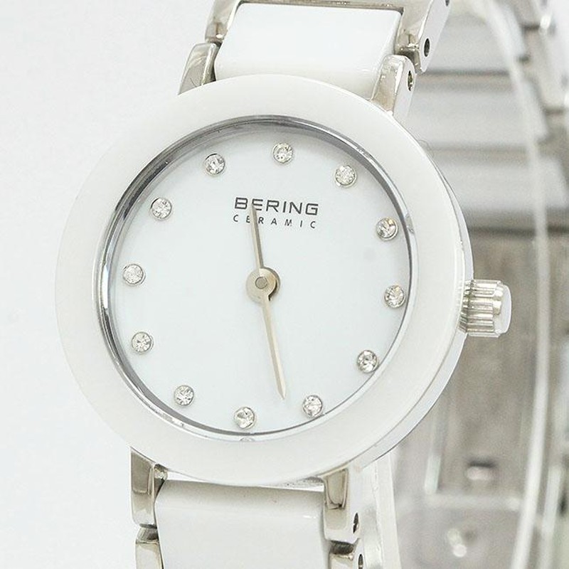 BERING(ベーリング) 白 ホワイト文字盤 SS/セラミック クォーツ  
