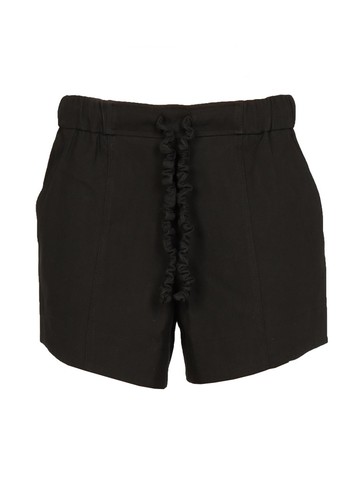 ganni shorts with ruffled elastic