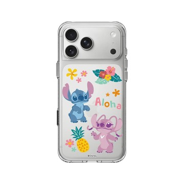 iPhone 17 Pro Max Clear Case（相機按鈕） 透明 - 迪士尼-史迪奇 Disney Stitch - 史迪奇 - 史迪奇與安琪