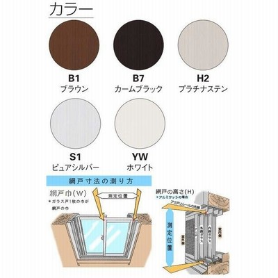 YKKAPオーダー網戸 引き違い窓用 2枚建用：[幅198〜200ミリ×高184〜300