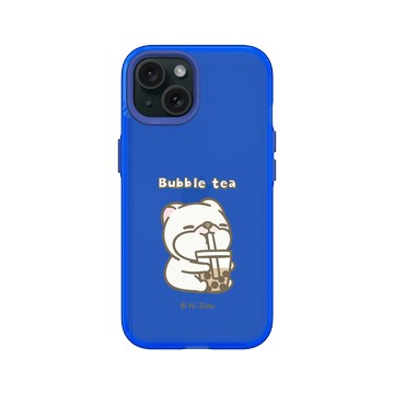 iPhone 15 Clear 激光藍 - 嗨小強 Hi John - I Love Bubble tea