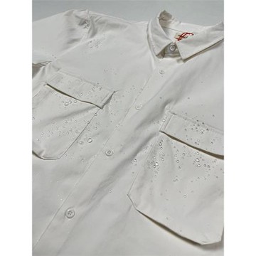 openedit純色防水戶外露營機能面料大口袋寬松cityboy休閑襯衫男