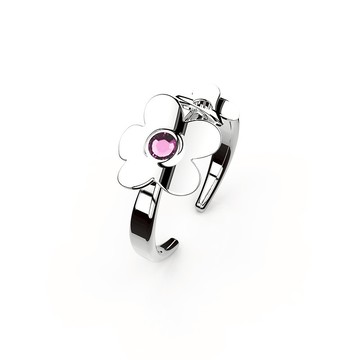 【Pinkoi x SOU・SOU】淺紅寶石水晶戒指 | 七月誕生石