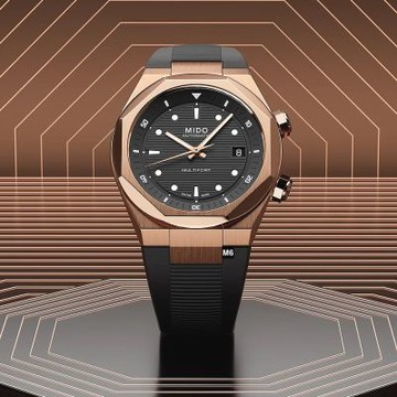 MIDO美度 最新Multifort先鋒八角形內錶圈雙錶冠玫瑰金40㎜ M6(M0475073705100)