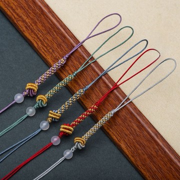 ［半成品］手工編織 玉米結 酒窩結 手機掛繩 DIY