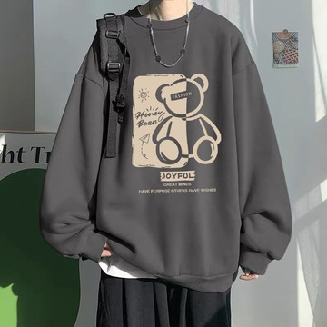 M-8XL 臺灣出貨 大呎碼大學T 衛衣 秋冬季 新款青少年 潮牌衛衣 男士 潮流ins 圓領 寬鬆 印花體恤衫上衣