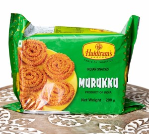 インドのスパイシークッキー ムルク Murukku   インドのお菓子 ハルディラム ナムキン ナムキーン ハラル ベジタリアン Hardiram インス