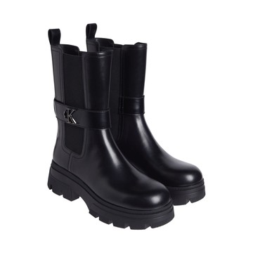 CALVIN KLEIN JEANS CHUNKY COMBAT CHELSEA BOOTIES 黑色女款鞋子