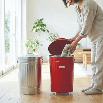 日本 OBAKETSU 不鏽鋼多功能收納桶  附輪 42L 儲物桶 收納桶