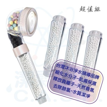 潔霖安健-台灣研發製造、安全有保障，浴室滿滿負離子。負離子美妍沐浴器-嫣銀玫1年份超值組，安裝簡單出國旅遊帶著走