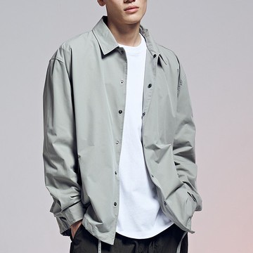 防撥水教練外套/寬版/襯衫外套/情侶/簡約/秋冬