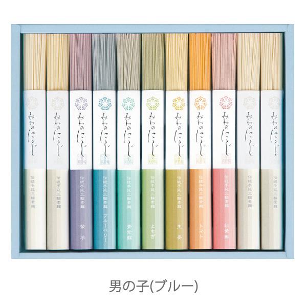 名入れ みわのにじ NPR-20M／NPR-20F 三輪そうめん小西 そうめん 詰め合わせ ギフト ラッピング 内祝い 出産内祝 88B51