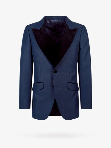 Single-breasted blazer with velvet details - GUCCI - gender_Man