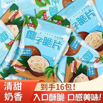 獨立包裝椰子脆片海南特産椰子片香脆椰片椰子肉脆片烘焙零食小喫 X4BC