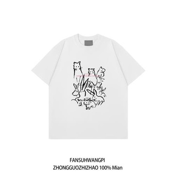 重磅不透純棉短袖t恤男女夏季美式情侶oversize潮牌半袖寬松上衣