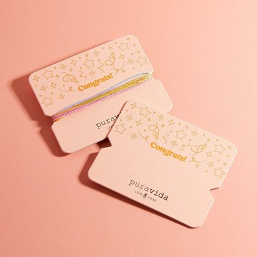 Pura Vida 美國手工 GIFTING系列 CONGRATS 恭喜手鍊卡