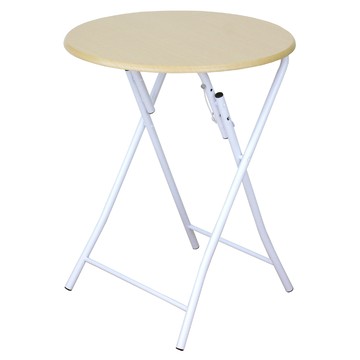 【頂堅】耐重型-圓形折疊桌/洽談桌/便利餐桌/露營桌/拜拜摺疊桌-二色原木色