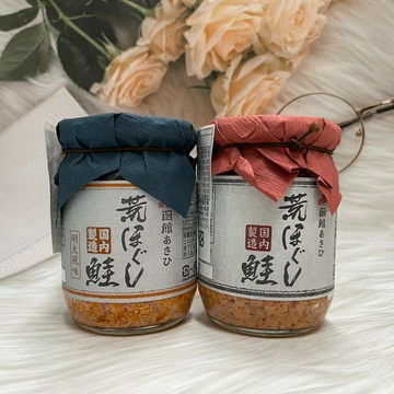 日本 北海道產 函館鮭魚鬆 荒鮭 明太子風味/原味 110g｜全店$299 全家取貨免運｜滿額折500｜APP下單最高賺19%點數⚡