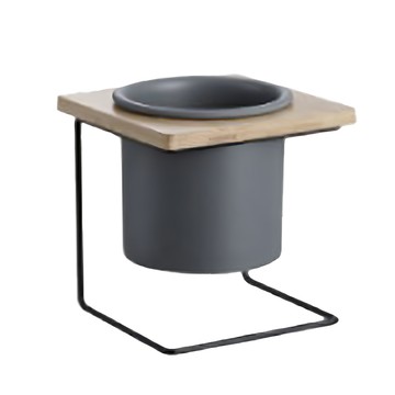 U-mop 北歐陶瓷花盆 消光灰  直徑12公分  1組