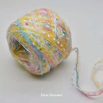 絲光線手混線毛線編織毛線 流蘇線鉤針毛線 亮片線混色毛線出清庫存毛線 粗毛線黃色彩色線毛絨毛線批發