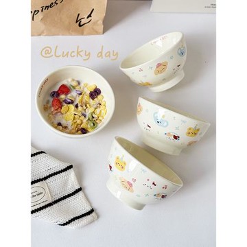 漂亮的米飯碗家用吃飯碗個人專用碗具酸奶碗可愛小碗甜品碗高腳碗