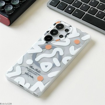 個性塗鴉 抗指紋 磁吸 小眾藝術 防摔殼 適用於 三星Galaxy S25 S24 Ultra 手機殼 S25 保護殼