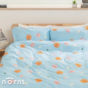Kakao Friends 萊恩&桃子鋪棉兩用被套 雙人- Norns 正版授權  Tencel天絲™萊賽爾纖維 吸濕排汗 寢具 四季被 涼被 被子
